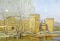 Figures By Lake And Castle